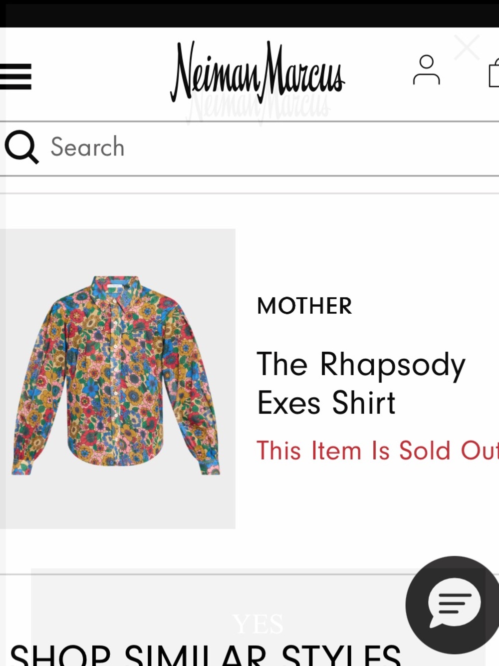 NWT MOTHER The Rhapsody Exes Floral cotton Button-Down Shirt - Picture 7 of 13